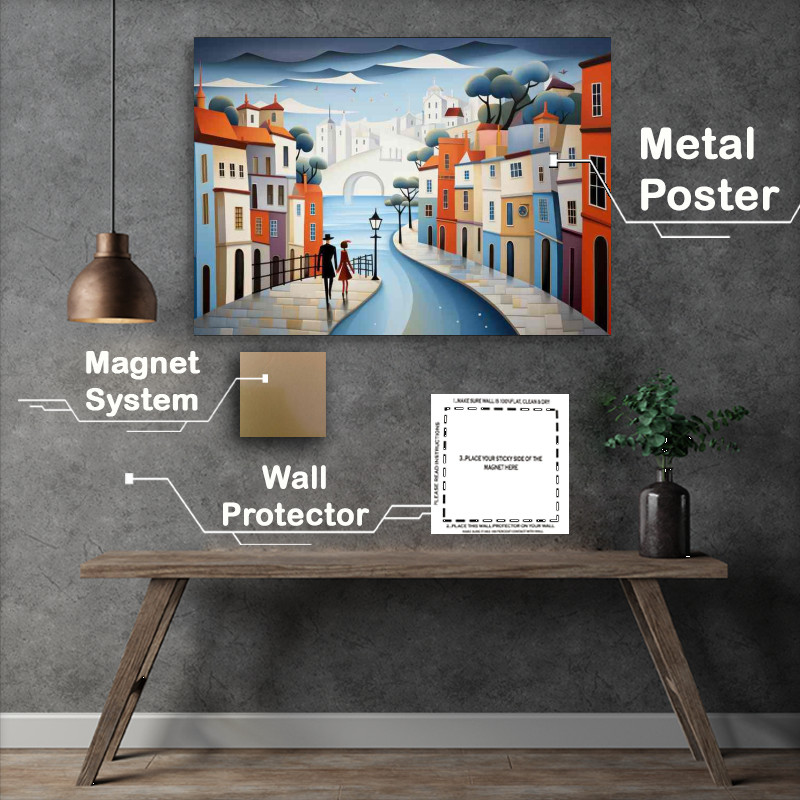 Buy Metal Poster : (Wet And Windy Down he Street)