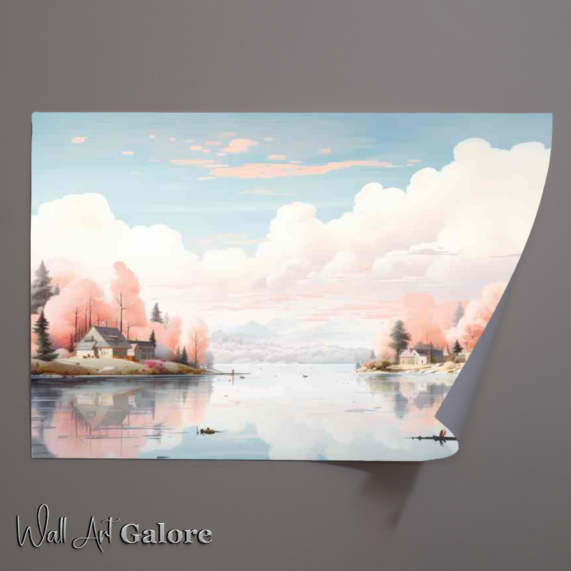 Buy Unframed Poster : (Whimsical Lake and Candyfloss Dreams)