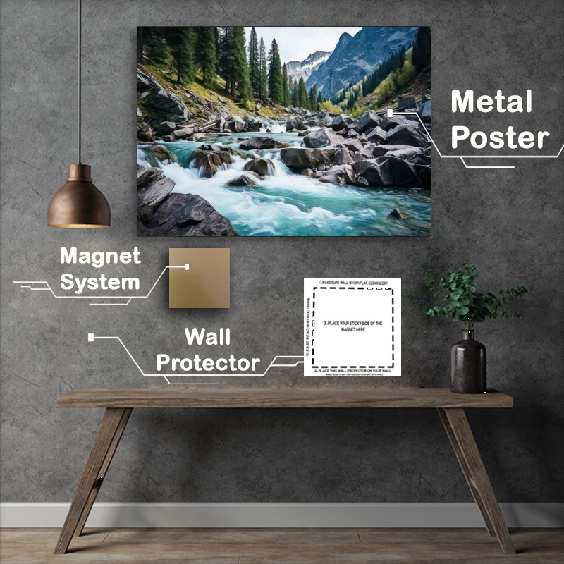 Buy Metal Poster : (White River Elegance in Motion)