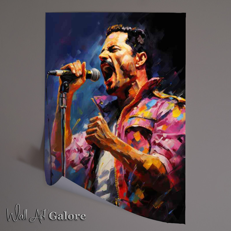 Buy Unframed Poster : (Freddie Mercury Very colourful art)