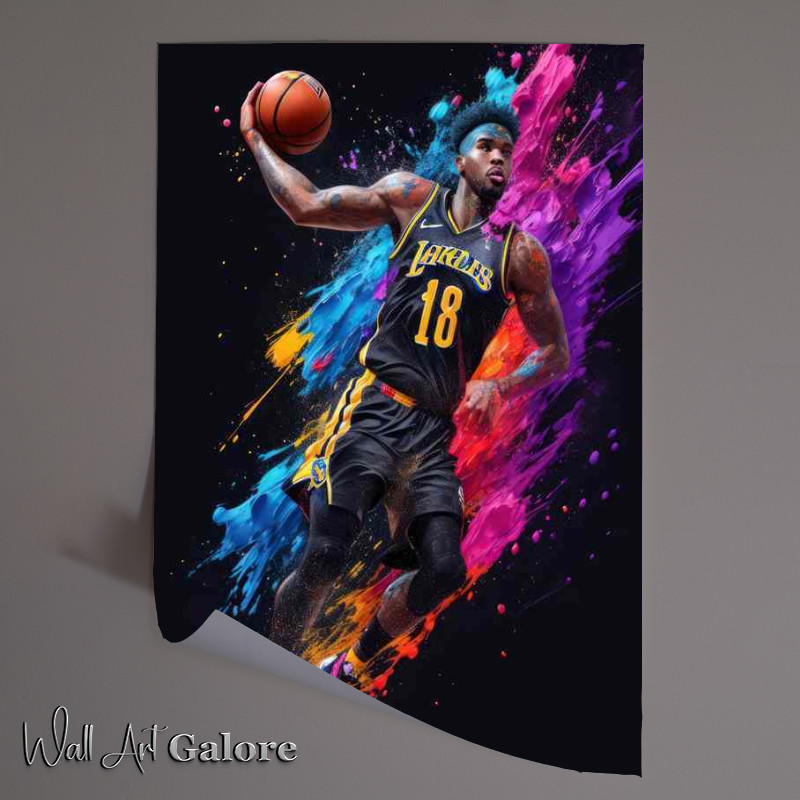 Buy Unframed Poster : (Bold Basketball Beauty Dynamic Splash Display)