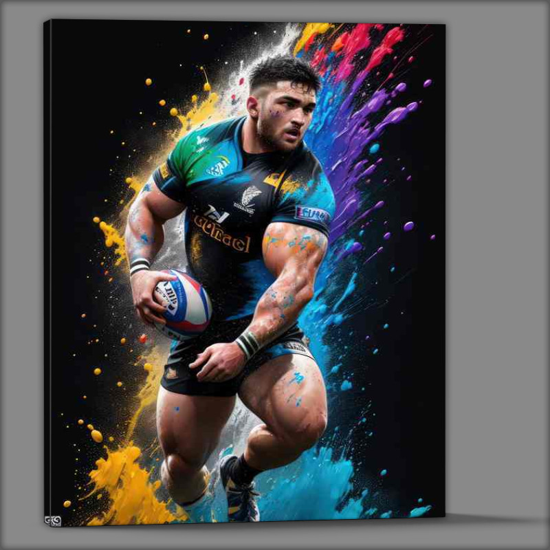 Buy Canvas : (Bold Rugby Beauty Striking Splash Art Display)