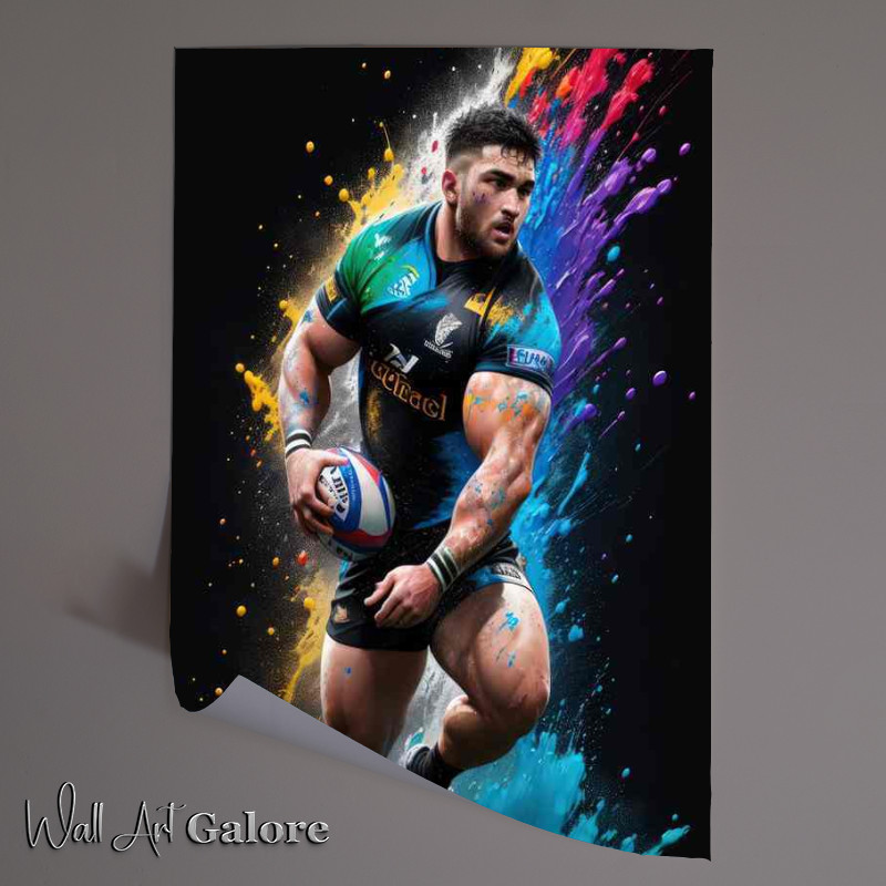 Buy Unframed Poster : (Bold Rugby Beauty Striking Splash Art Display)