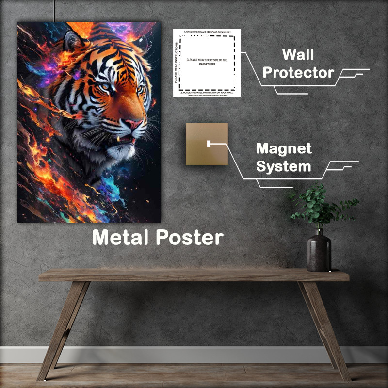 Buy Metal Poster : (Celestral Mr Tiger Artistic Splash Vision)