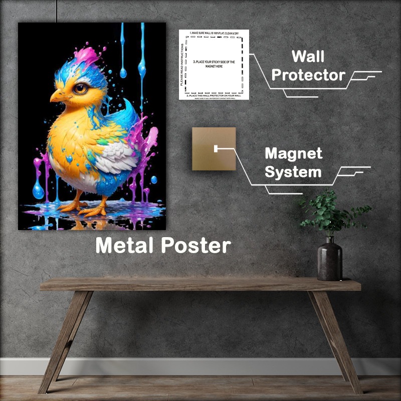 Buy Metal Poster : (Cheeky chick splash art)