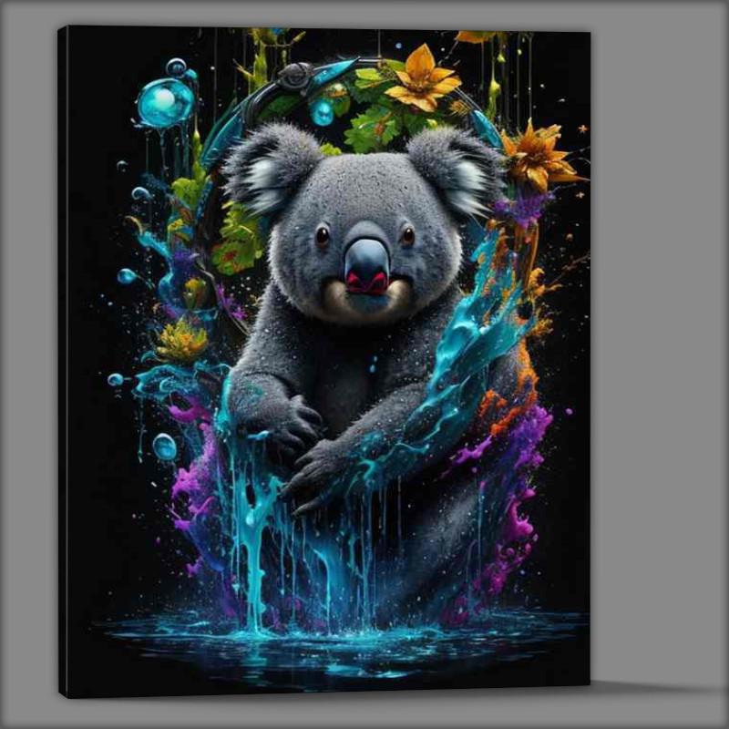 Buy Canvas : (Colorful Koala Kaleidoscope Splash Art Masterpiece)