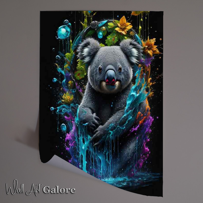 Buy Unframed Poster : (Colorful Koala Kaleidoscope Splash Art Masterpiece)