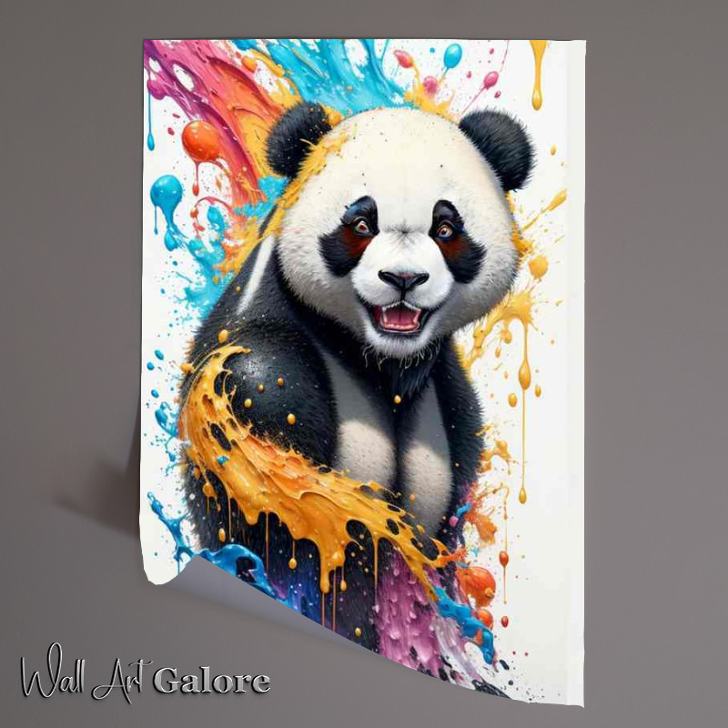 Buy Unframed Poster : (Colourful Bamboo Ballet Panda splash art)