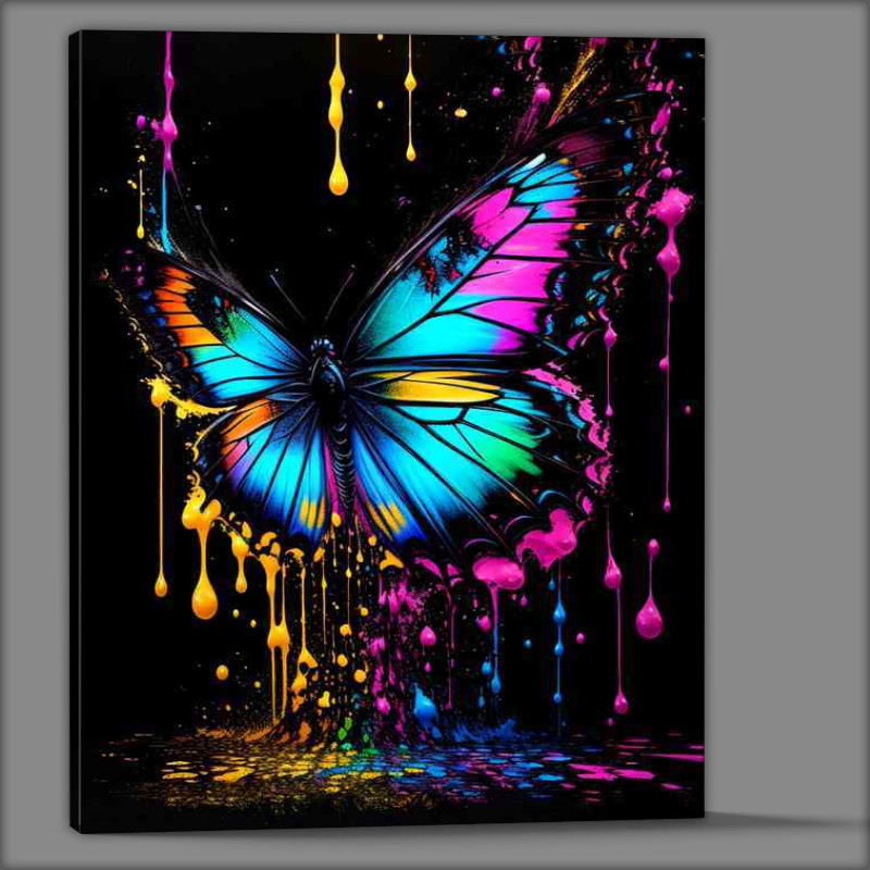 Buy Canvas : (Dynamic Butterfly Dream Splash Art Wonder)