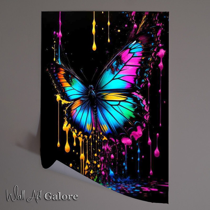 Buy Unframed Poster : (Dynamic Butterfly Dream Splash Art Wonder)