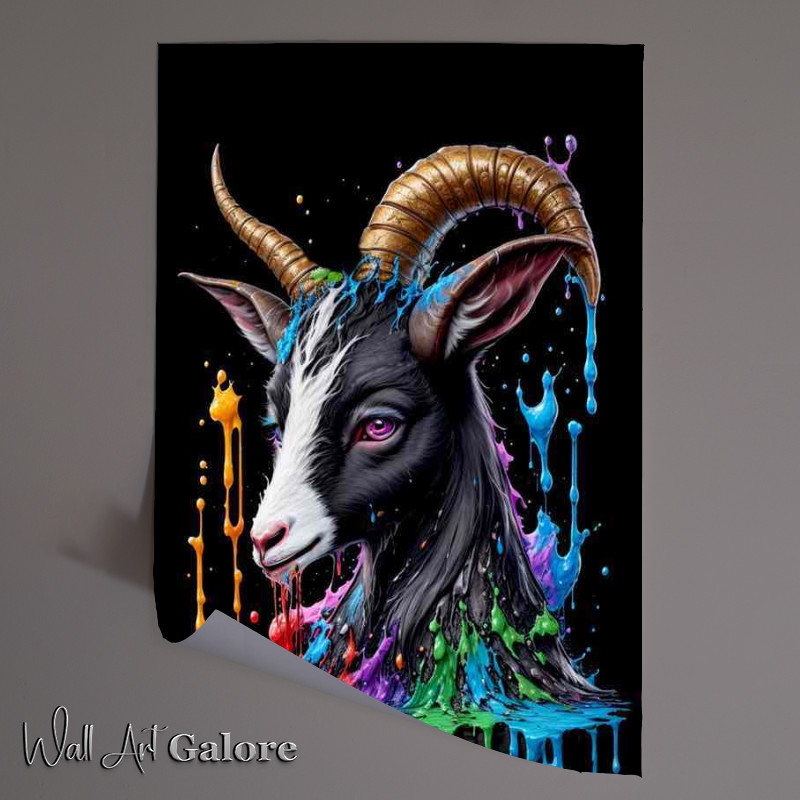 Buy Unframed Poster : (Dynamic Goat Dream Radiant Splash Art Design)