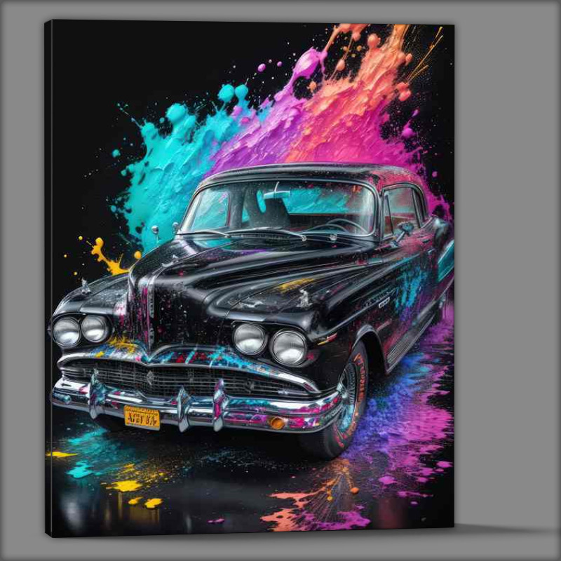 Buy Canvas : (Elegant Engine Essence Vibrant Automotive Splash Art)