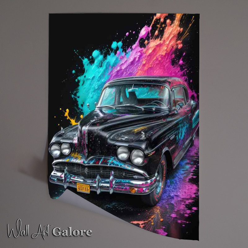 Buy Unframed Poster : (Elegant Engine Essence Vibrant Automotive Splash Art)