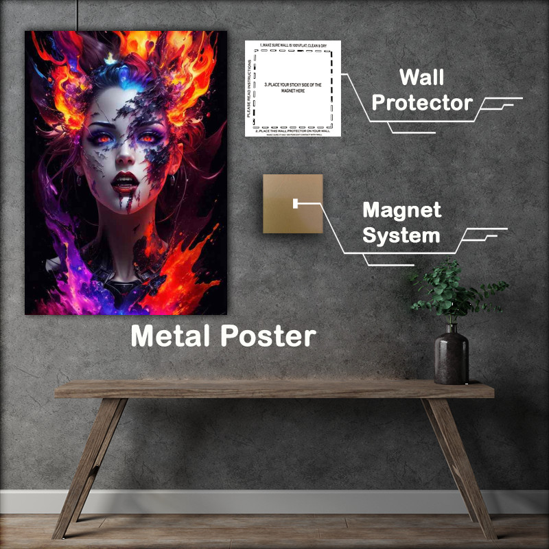 Buy Metal Poster : (Energetic Dance Diva Radiant Splash Creatior)