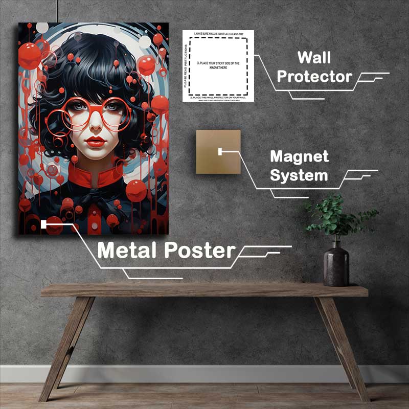 Buy Metal Poster : (The Mystery of Abstract Faces A Closer Look)