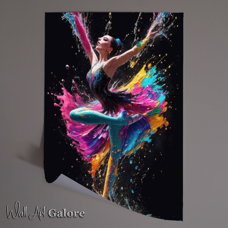 Buy Unframed Poster : (Graceful Balerina Song Ethereal Splash Art)
