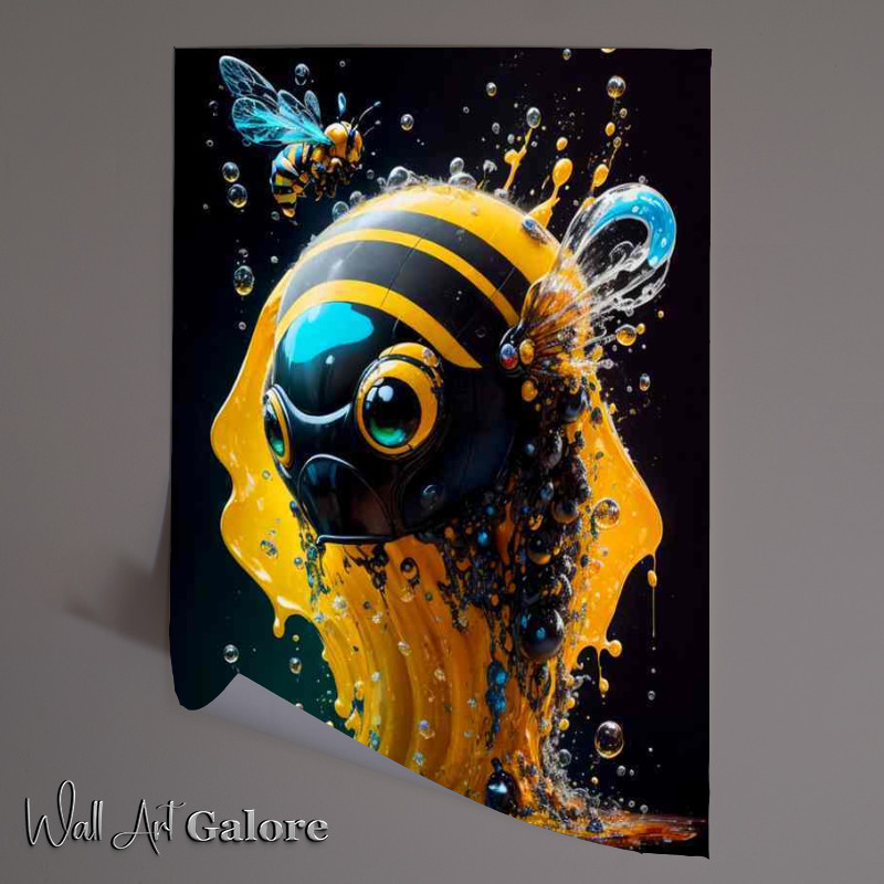 Buy Unframed Poster : (Intelegent bees with a splash of colour)
