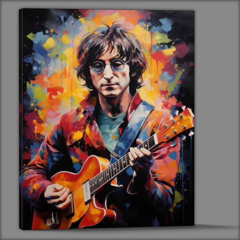 Buy Canvas : (John Lennon Very colourful splast art sstyle)