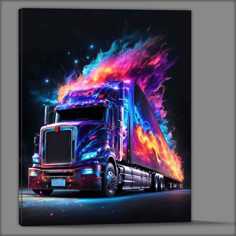 Buy Canvas : (Luxury Truck Striking Splash Art Design)