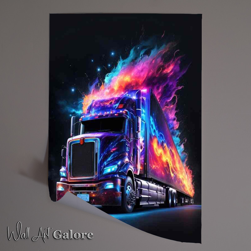 Buy Unframed Poster : (Luxury Truck Striking Splash Art Design)
