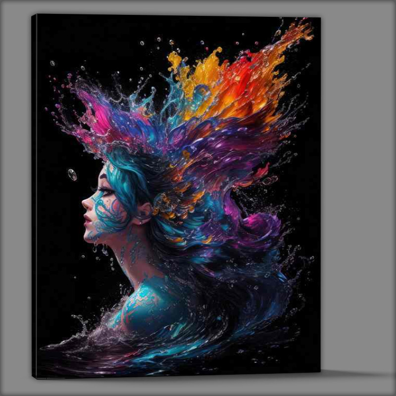 Buy Canvas : (Majestic Mermaids Muse Artful Splash Scene)