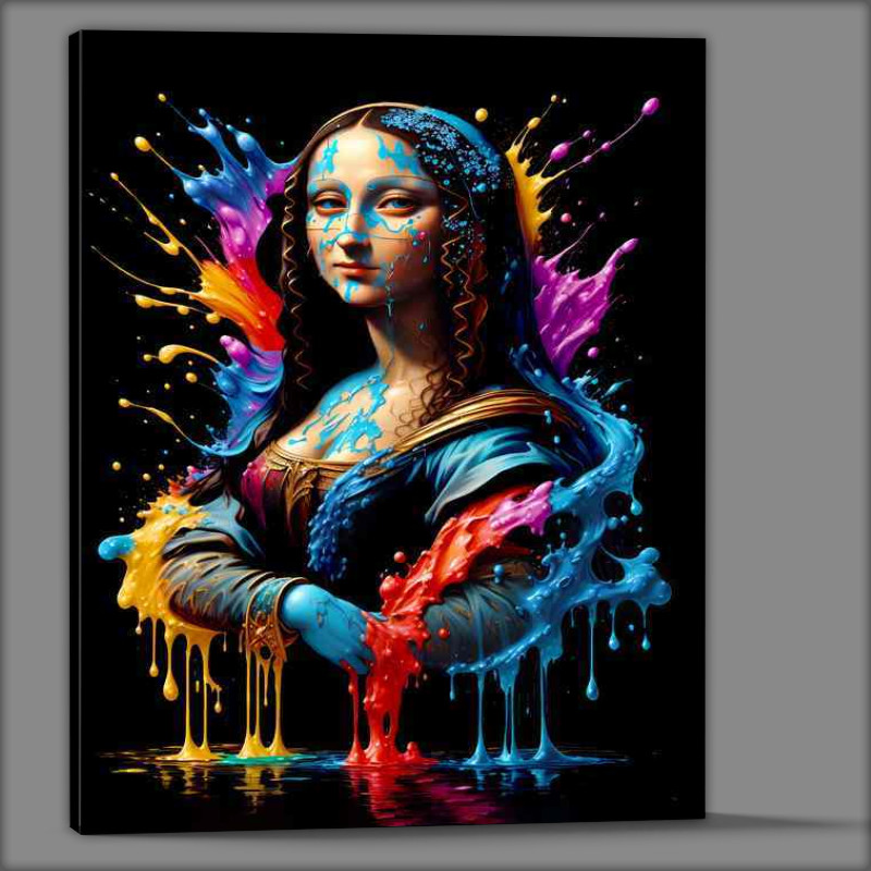 Buy Canvas : (Mona liza splash art)