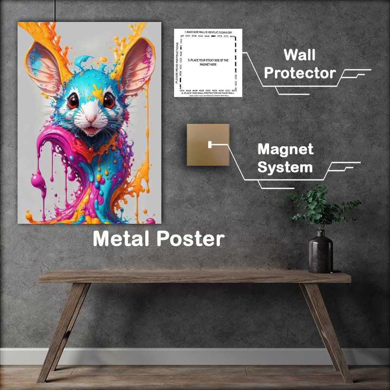 Buy Metal Poster : (Mouse Magic in Multicolor)