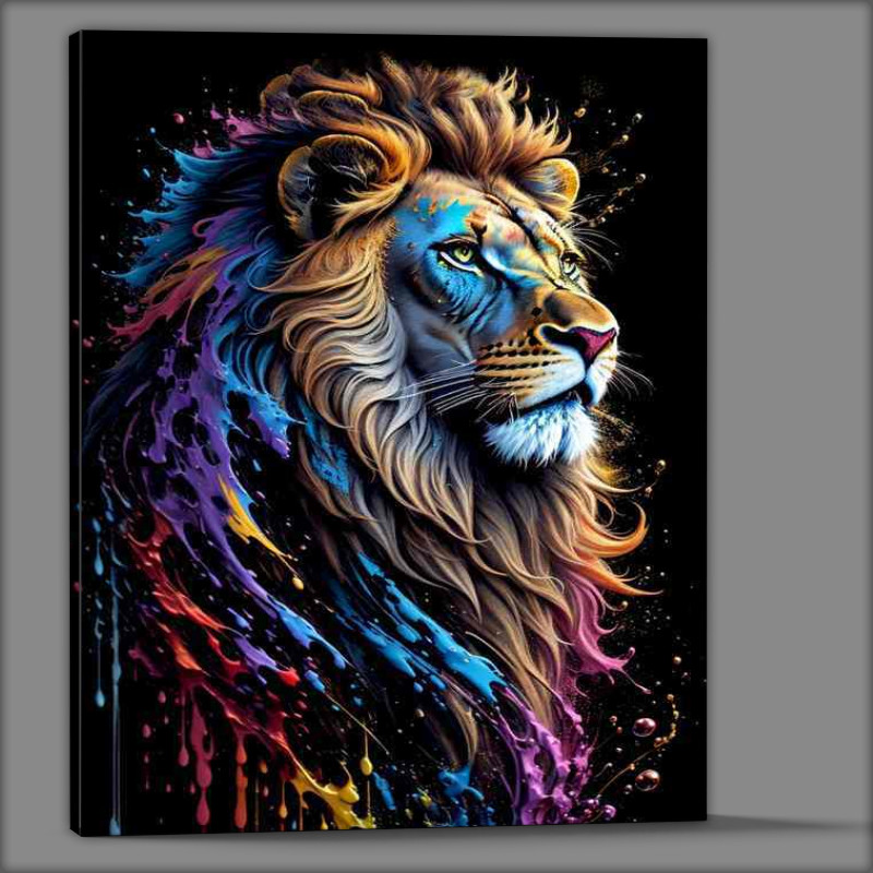 Buy Canvas : (Proud lion king of art)