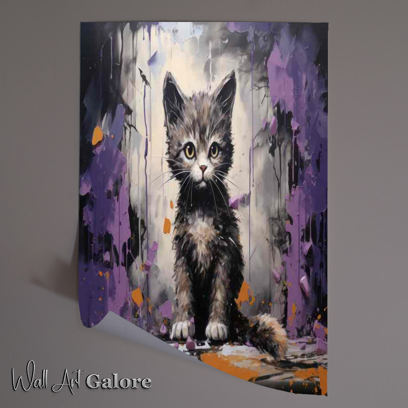 Buy Unframed Poster : (Radiant Splash Art Display cute cat)