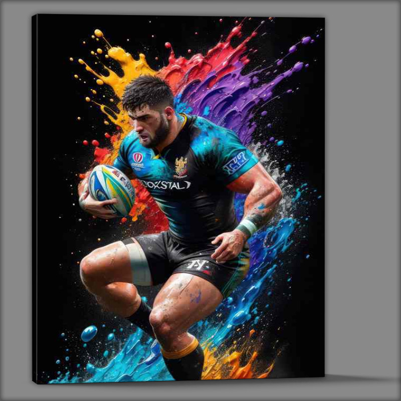 Buy Canvas : (Rugby Visionary Colorful Splash Artistry)