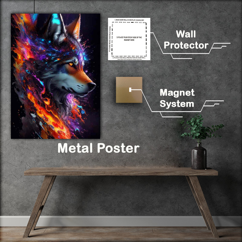 Buy Metal Poster : (Sky gazing mr fox splash art)
