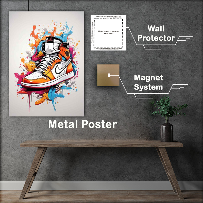 Buy Metal Poster : (Spectacular Spirit Sneaker Elegant Skull Artistry)