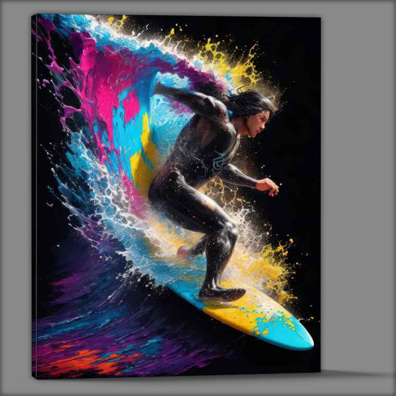 Buy Canvas : (Spectacular Surfing Symphony Splash Art)
