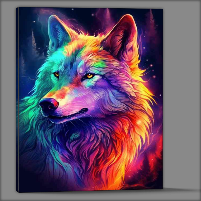 Buy Canvas : (Spectacular Wolf Wisdom Unique Splash Artwork)
