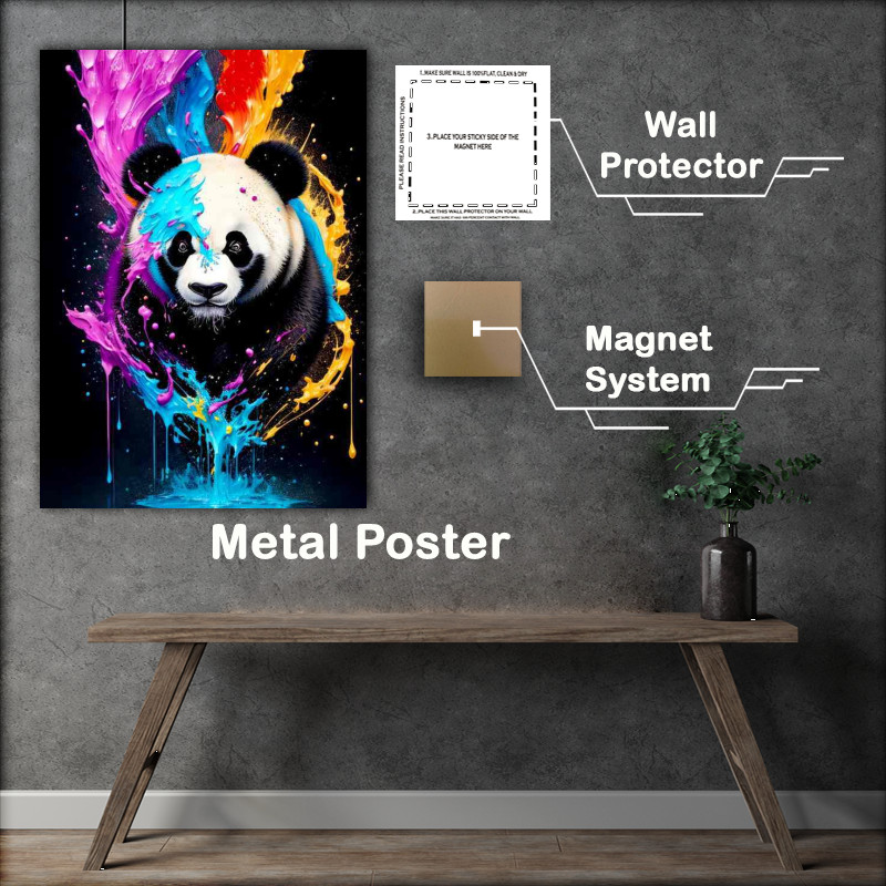 Buy Metal Poster : (Spectrum of Panda Serenity)