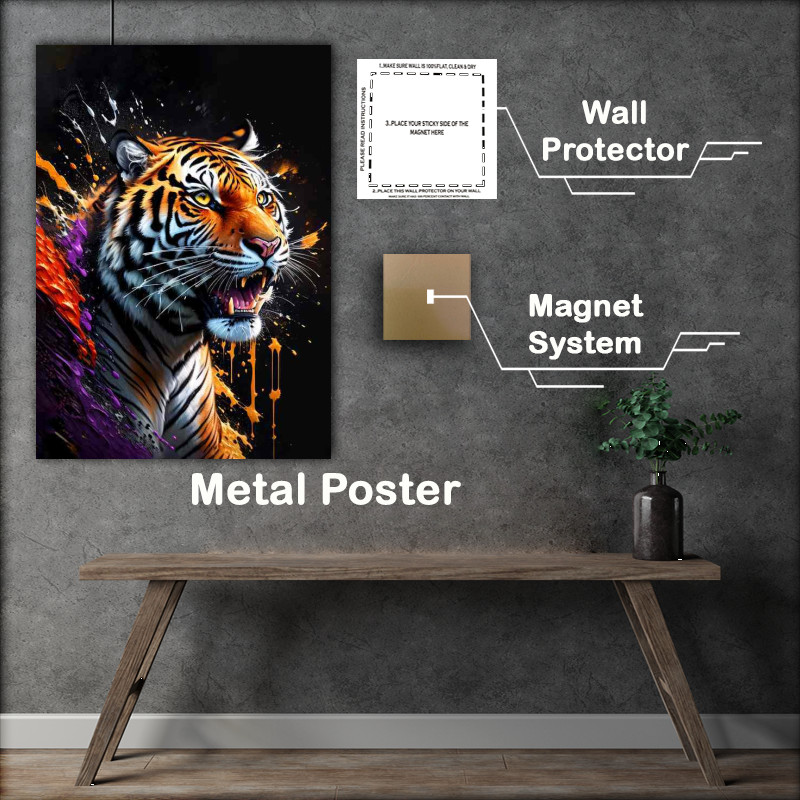 Buy Metal Poster : (Tiger king splash art)