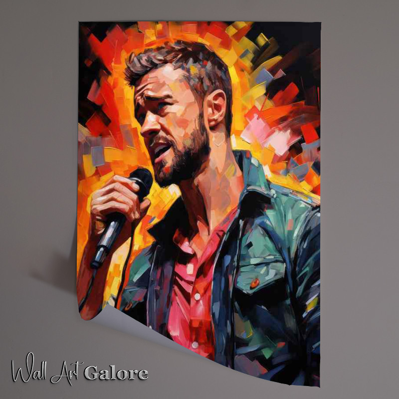 Buy Unframed Poster : (Justin Timberlake painted style art)