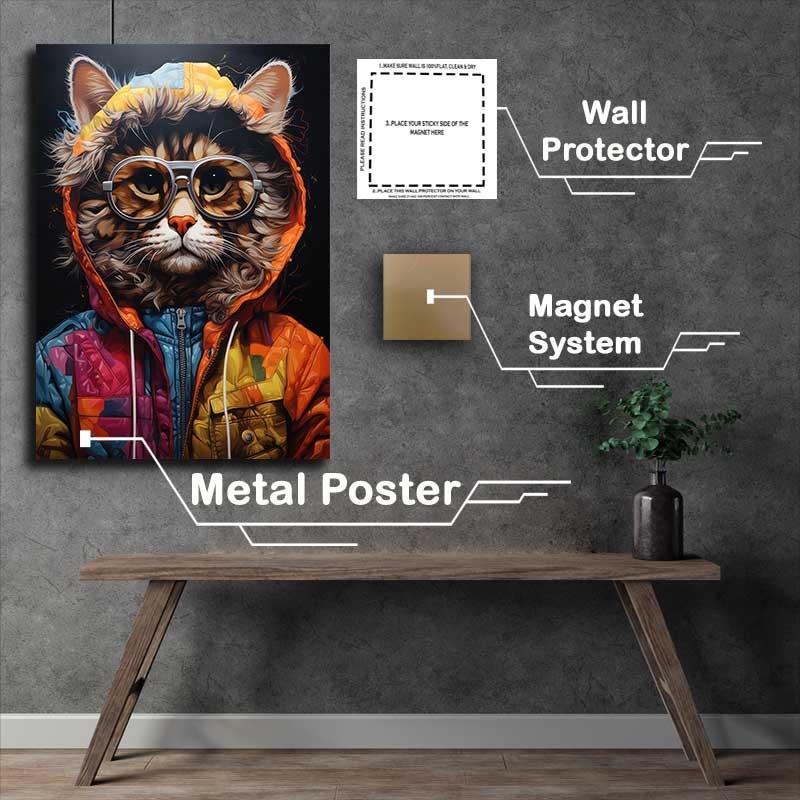 Buy Metal Poster : (Feline Fantasies Tabbys Tail Twisting Tales)