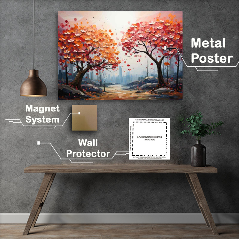 Buy Metal Poster : (Duo Burst of Blossoms)