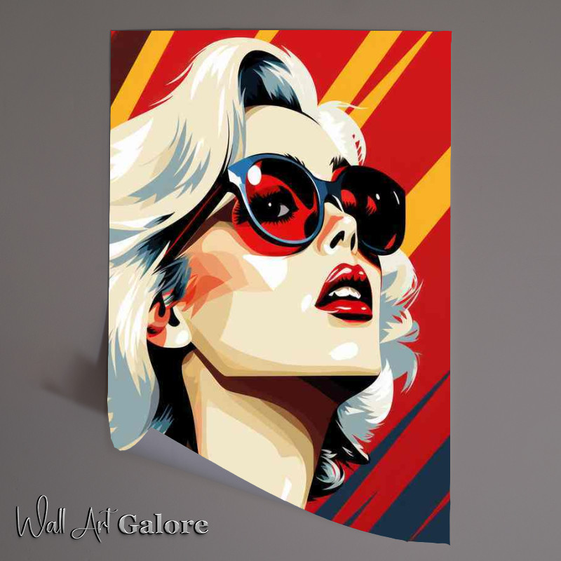 Buy Unframed Poster : (Lady gaga pop art with glasses)