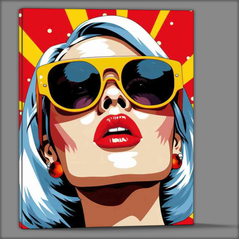Buy Canvas : (Lady gaga pop art with glasses style)