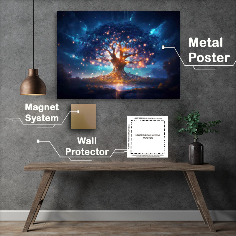Buy Metal Poster : (Out of The Blue light Explosion)