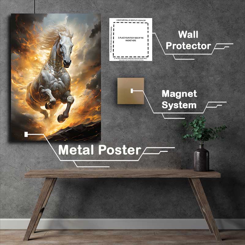 Buy Metal Poster : (Silvers Sunset Saddles Horse Haven)