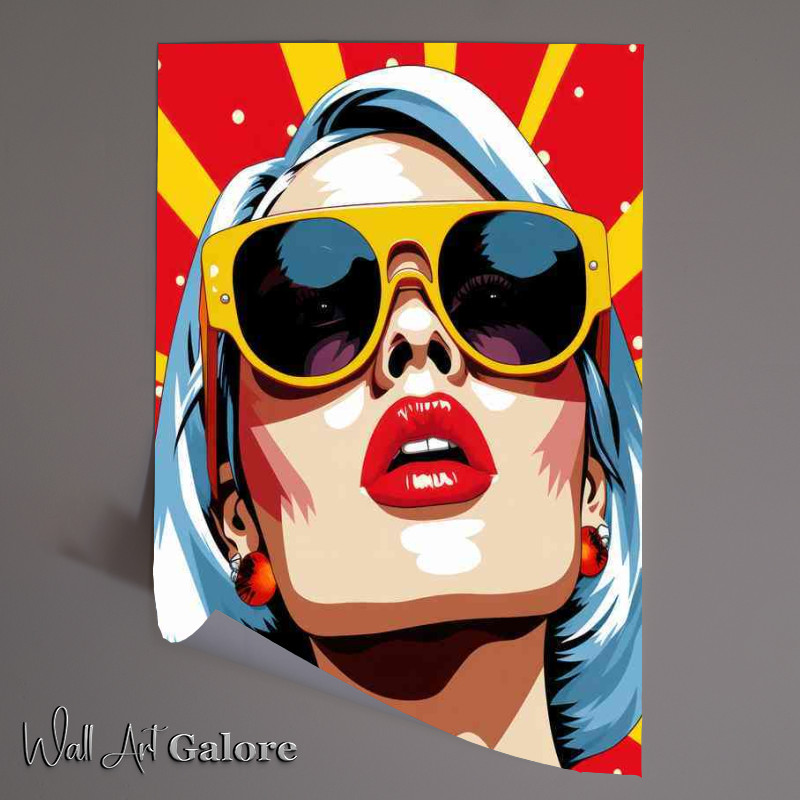 Buy Unframed Poster : (Lady gaga pop art with glasses style)