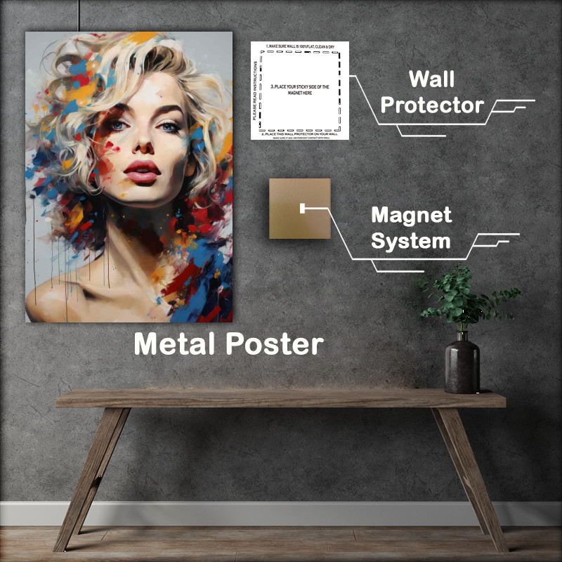 Buy Metal Poster : (Marilyn Monroe Very colourful)