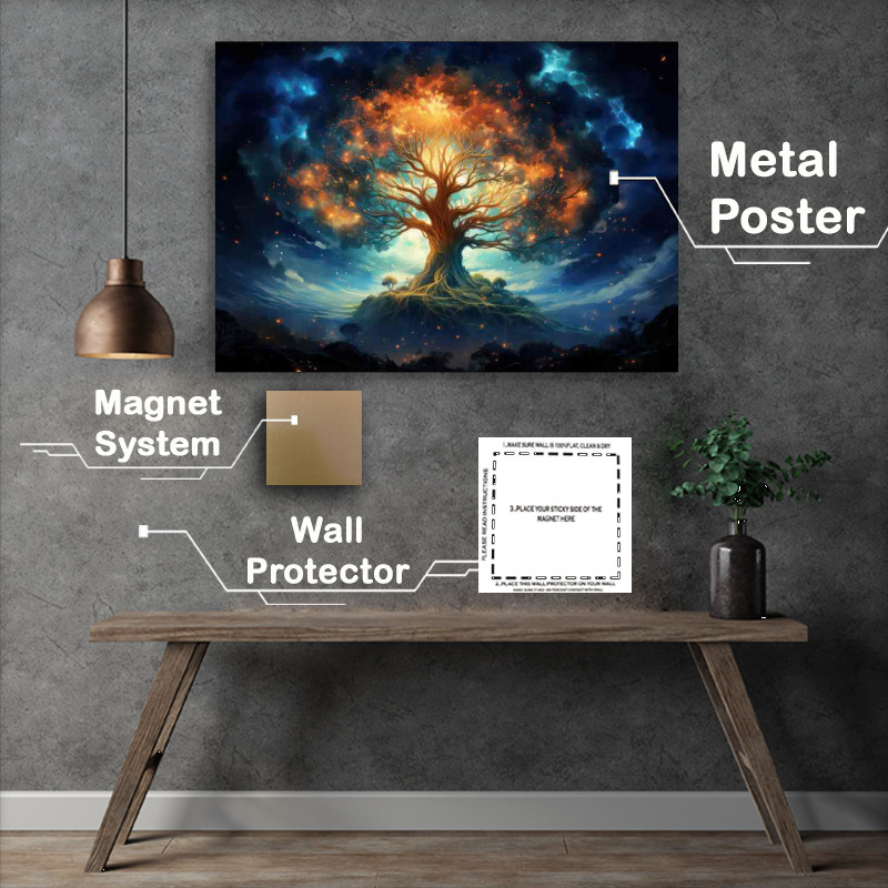 Buy Metal Poster : (Tree Of Life Elegance In Motion)