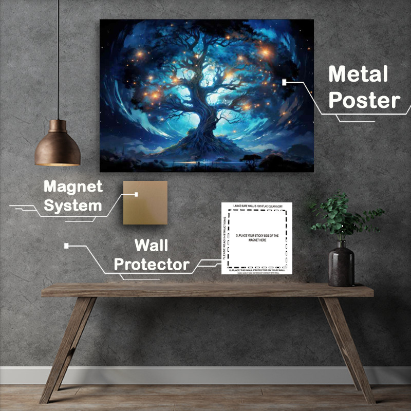 Buy Metal Poster : (Tree of Life Light Glory Ascendance)
