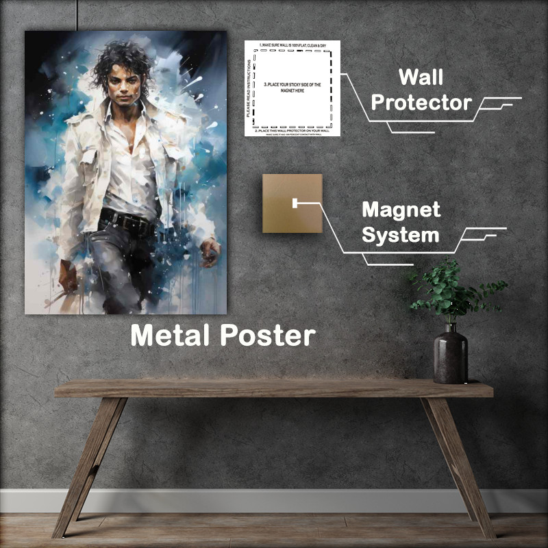 Buy Metal Poster : (Michael jackson in performance art)
