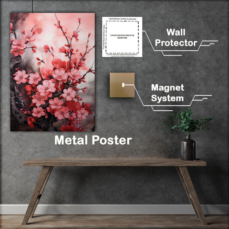 Buy Metal Poster : (Cherry Blossoms Petals)