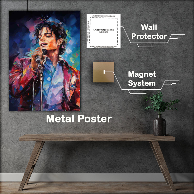 Buy Metal Poster : (Michael king jackson painting style)
